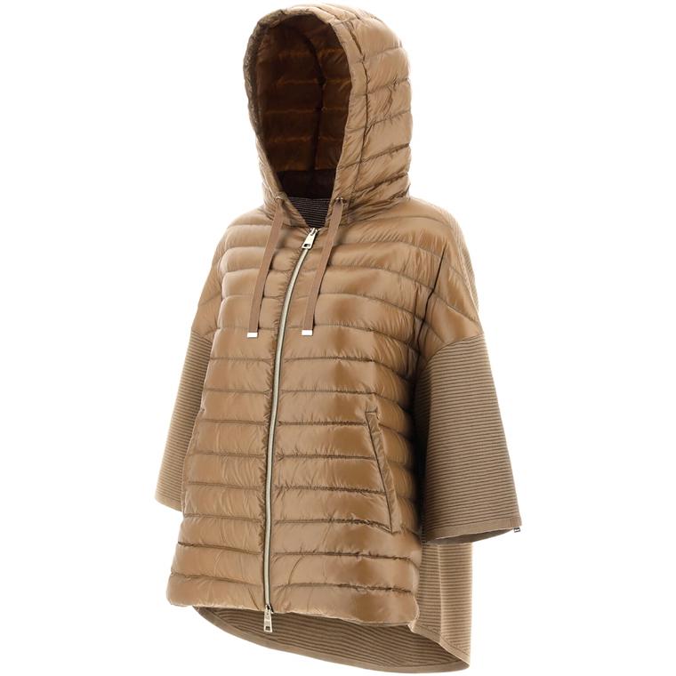 Herno Knitted Ottoman Jacket, Camel